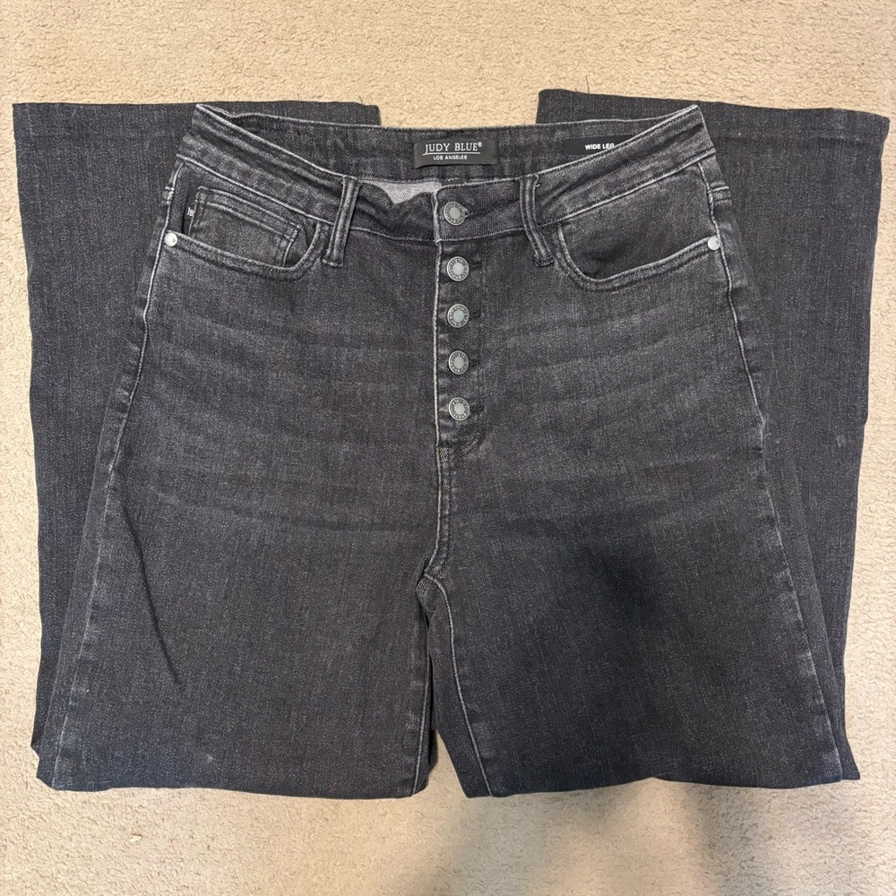 Judy Blue Black High Rise Jeans with Distressed Finish